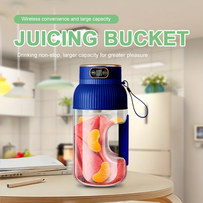 10-blade Mini Portable Fruit Juicer, Multi-functional Juicer For Vegetables, Fruits, And Smoothies, Charging Juicer, Usb Charging, Suitable For Sports, Travel, Camping, And Outdoor Portable Blender
