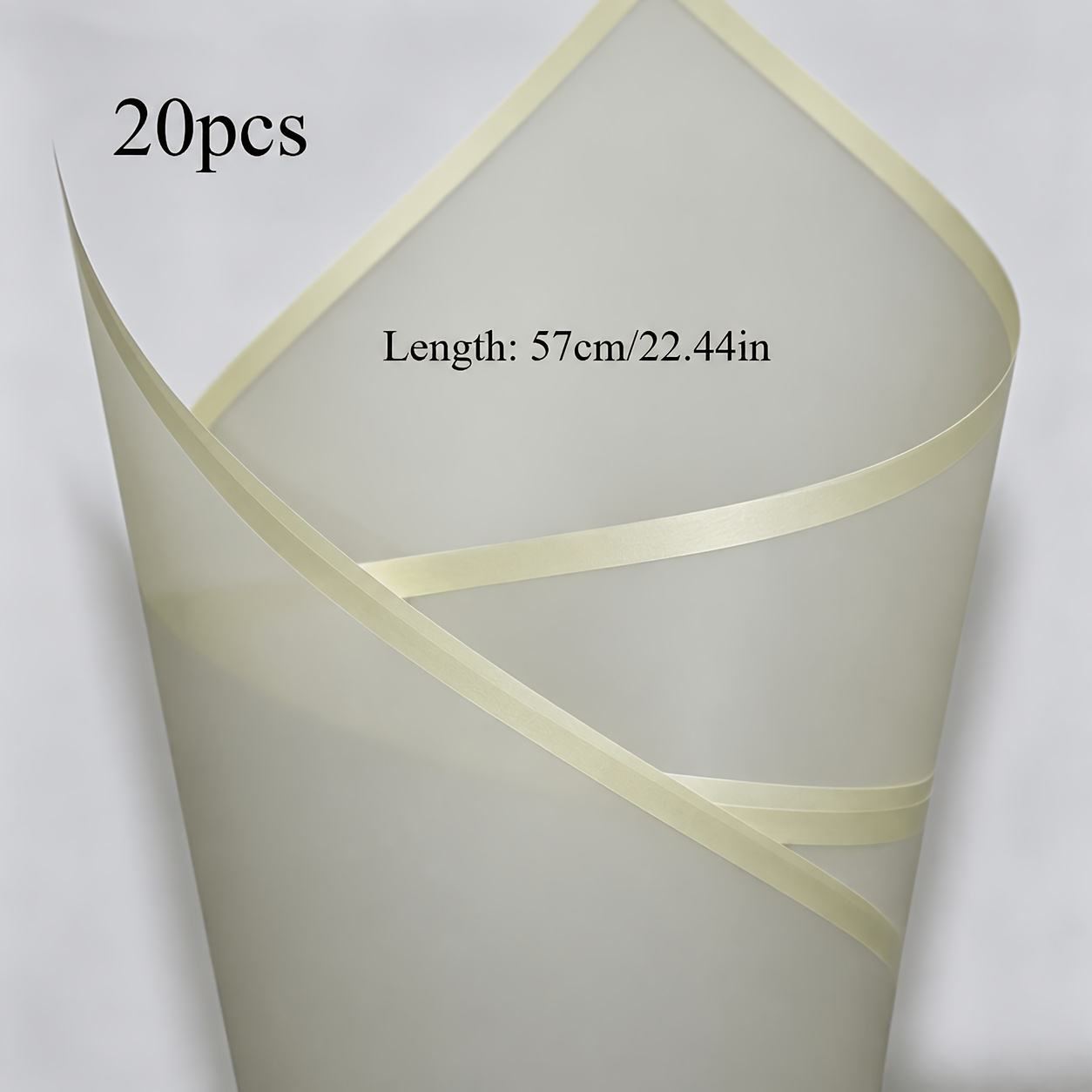 TEMU Itechjoy 20pcs New Rose Khaki Framed Jelly Wrapping Paper, Waterproof High-grade Bouquet Wrapping Material, Ideal For Florist And Floral