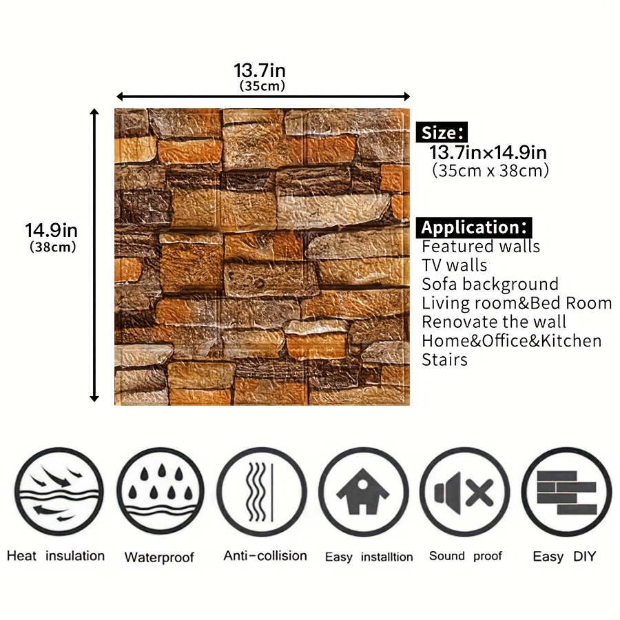 インテリア/住まい/日用品 その他 50枚 60cm×60cm 背景壁 3D立体