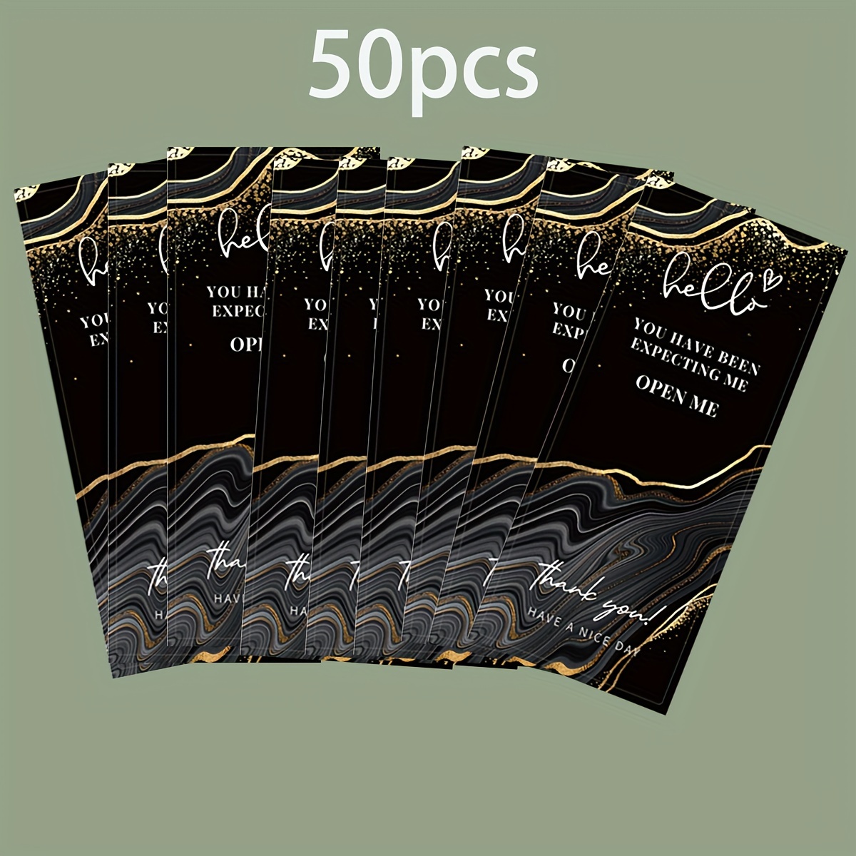 Image of 50 Stickers Per Pack, Gift Box Sealing Stickers, Handbags, Kitchen Packaging, High-end Stylish Gift Decoration Sealing Stickers -- , Thank You, Have A Wonderful Day