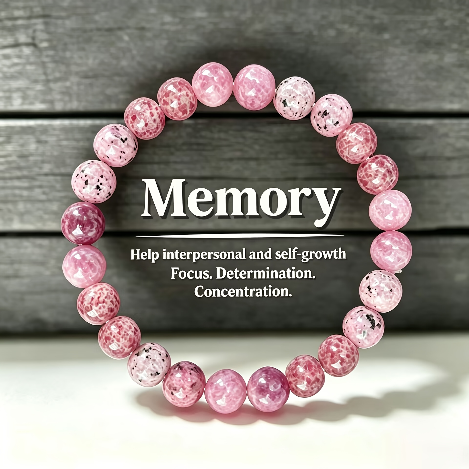 TEMU Natural Elastic Bracelet, 8mm Bangle. Unisex, Suitable For Daily Wear. This Is A Wonderful Holiday Gift, For
