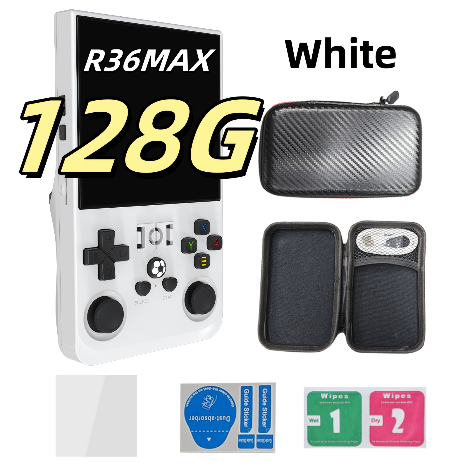 fathers day promotion 2025 new handheld game console r36 max 4000mah rechargeable battery 4 0 inch ips display usb charging large capacity storage   suitable for new year birthday valentines day fathers day gifts