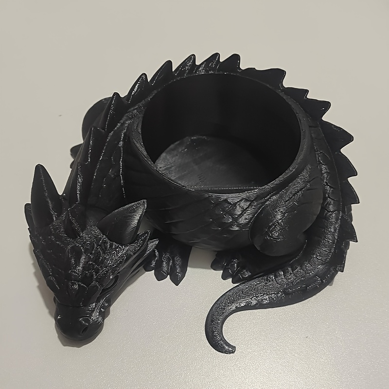 Image of 6.8-inch Fantasy Dragon-shaped Guardian Flower Pot, Creative Succulent Planter, Desktop Decorative Ornament, Bar Desk Tabletop Art Piece Gardening Gift,home Decor