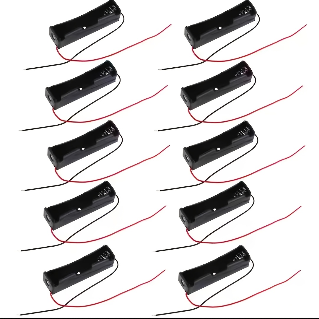 Image of 5pcs/10pcs 18650 Power Bank Cases 1x 3.6v-4.2v 18650 Battery Holder Storage Box Case 1 Slot Battery Container With Wire Lead