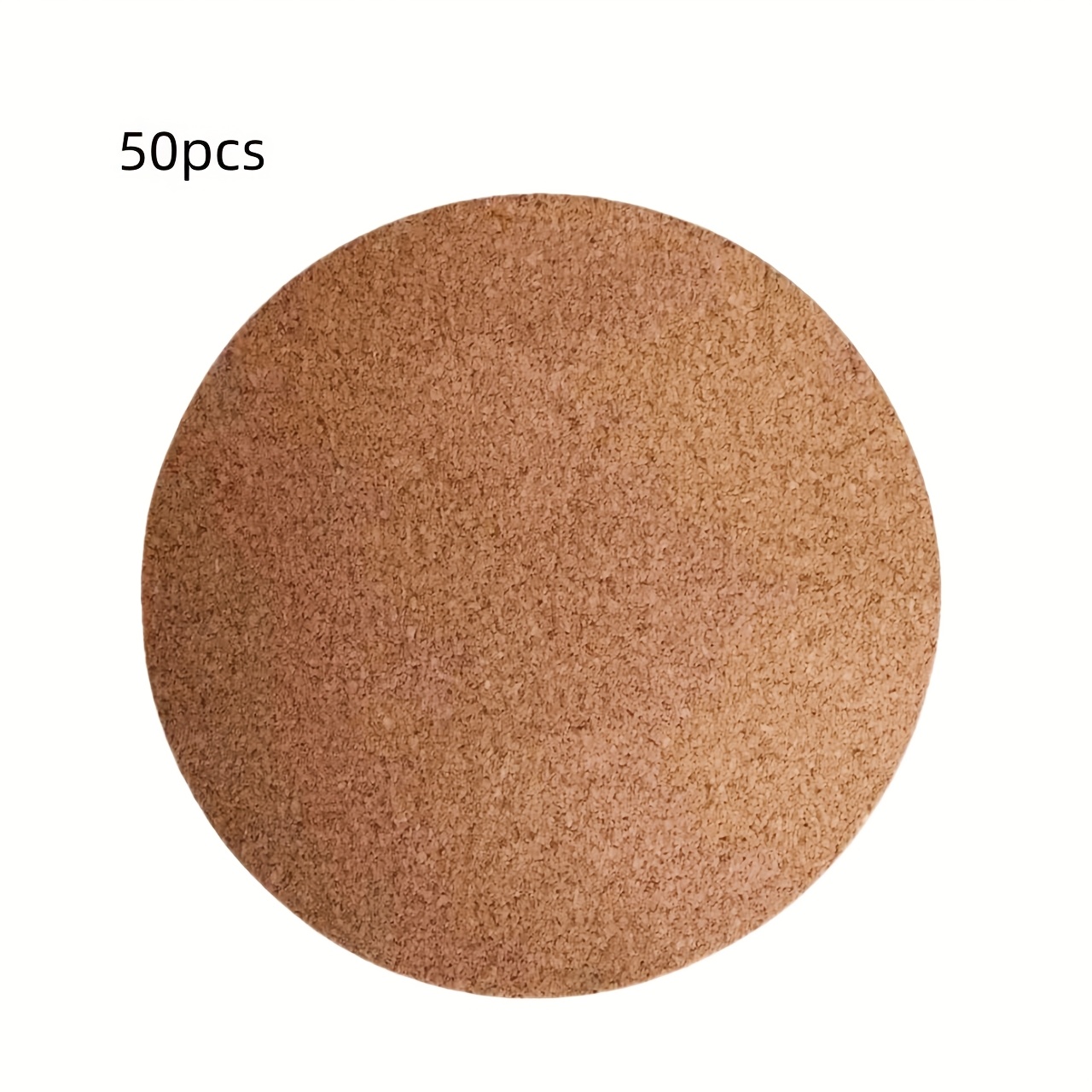 50pcs Self-adhesive Round And Square Cork Coasters - Diy Craft Supplies For Protecting Table Surfaces