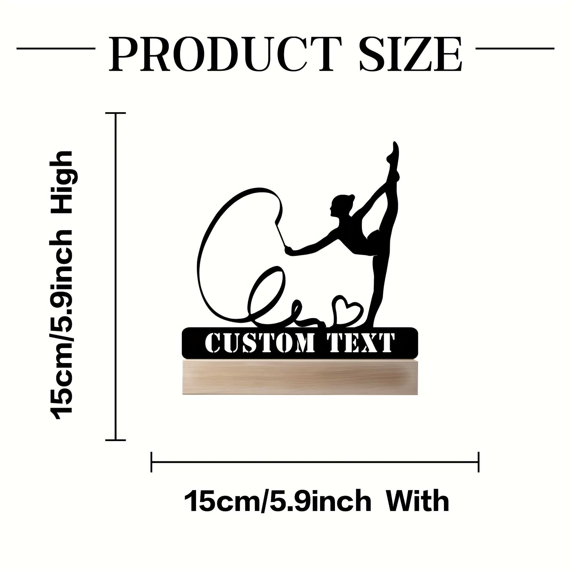 TEMU Personalized Metal Desktop Art With Custom Name - Ideal Gift For Gymnasts And Dancers, Style, No Battery Needed, Valentine's Day Or Everyday