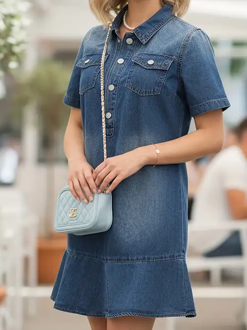 denim dress with pocket sold on Temu United States denim dress with pocket sold on Temu United States