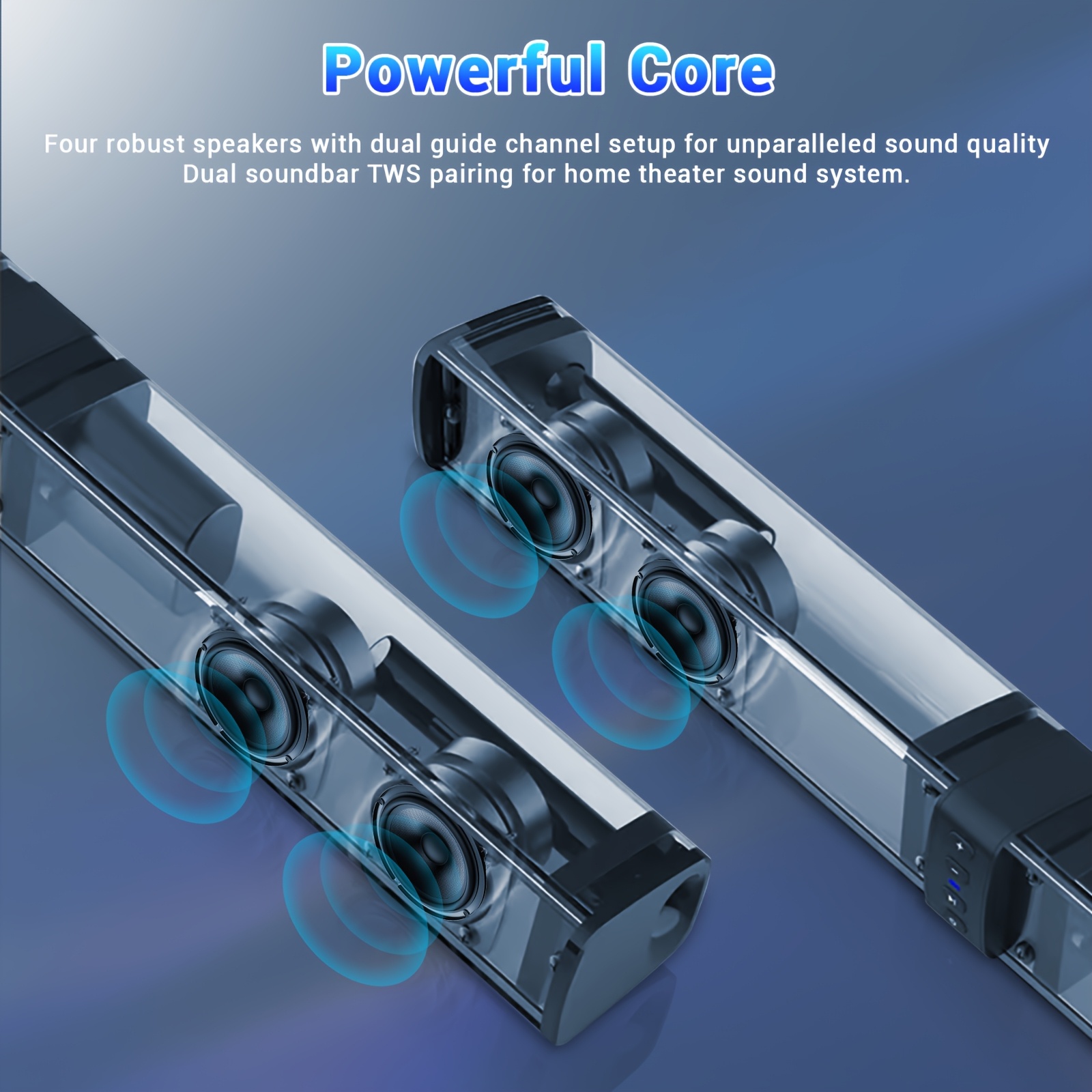 Wireless Home Theater Soundbar with Removable Design