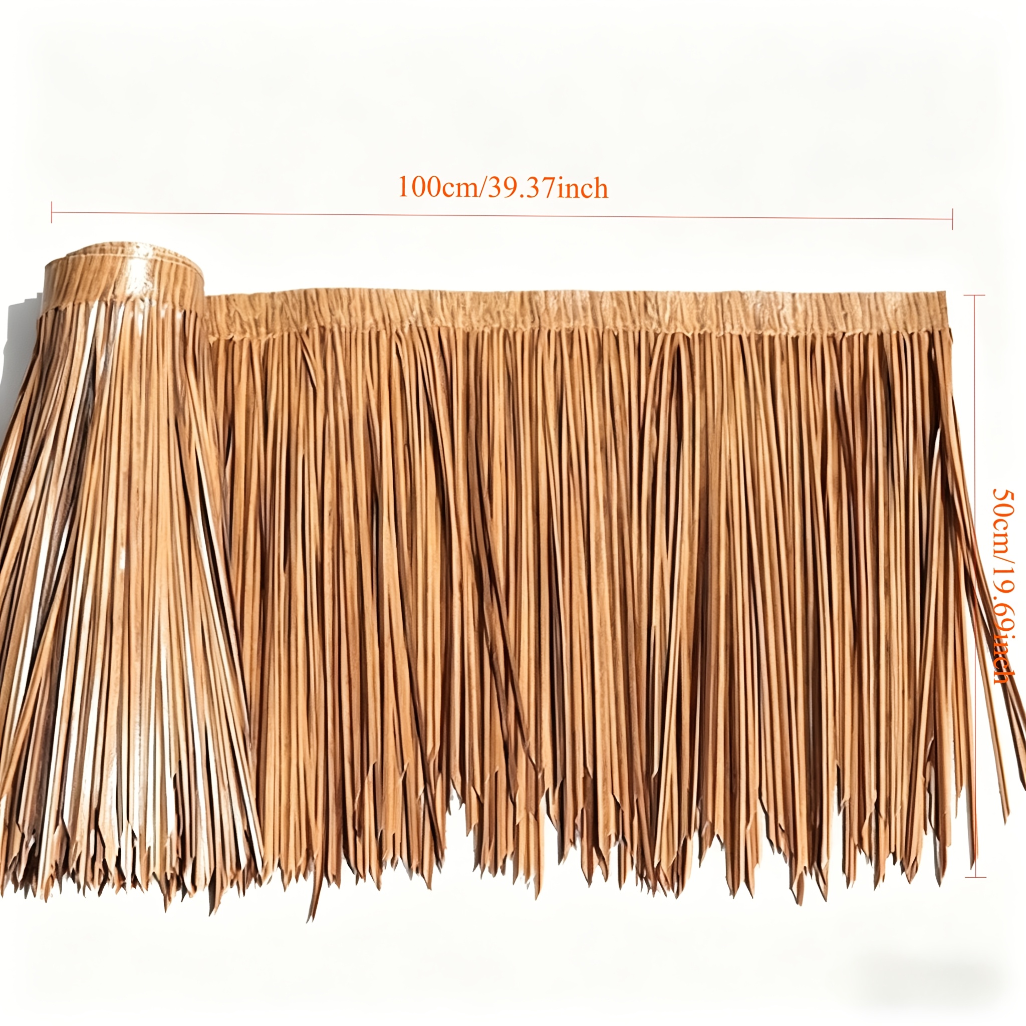 artificial palm thatch roll 2pcs 19 8  39 37in pet synthetic grass roof   for garden patio cottage bar   and holiday decor christmas halloween easter hanukkah thanksgiving artificial palm tree trims