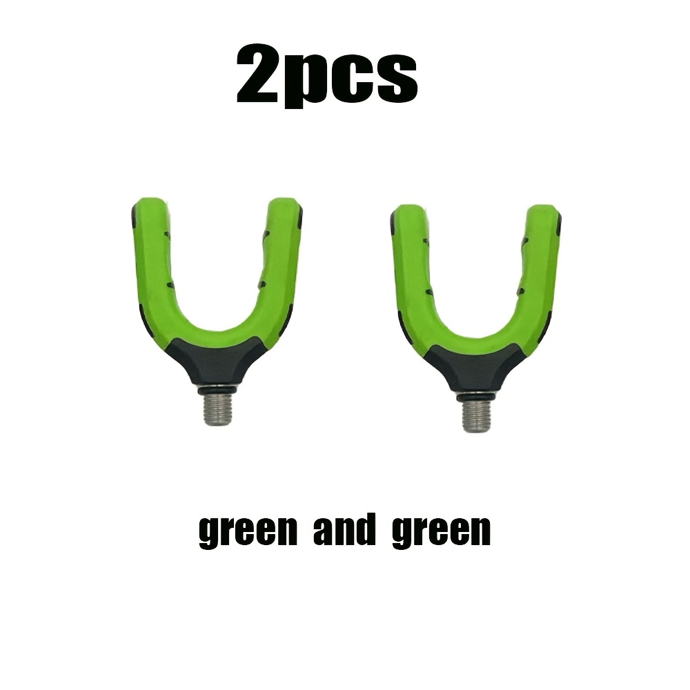 TEMU 2pcs Heavy-duty Carp Fishing Rod Rest With Non-slip Base & Screw Thread Compatible For Rod Pod Bracket - Professional Fishing Accessories For