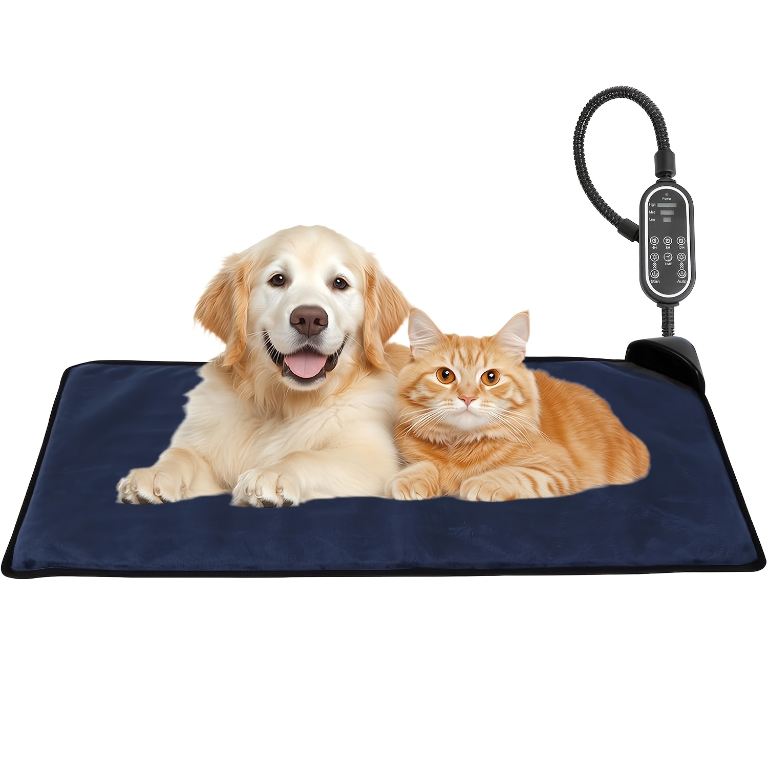 

Pet Heating Pad For Dog, Cat, Automatic Induction Switch, 10 Second Rapid Heating, Optional Heating Time, Manual And Automatic Adjustment