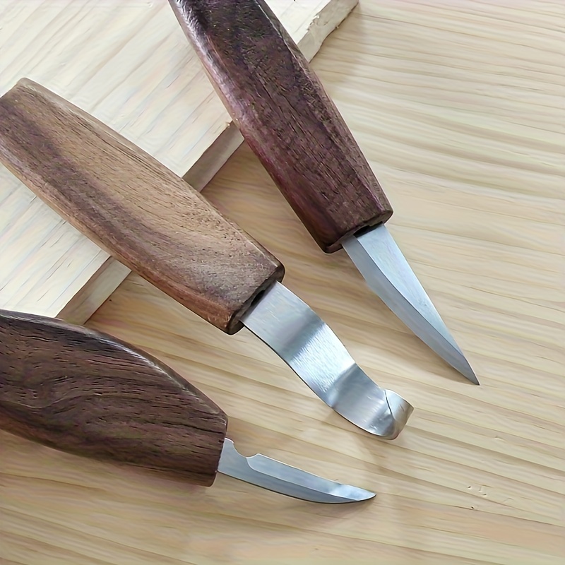 

3pcs Wood Knife Set - Pattern For Wood , Sculpting, And Engraving - Wood , No Required