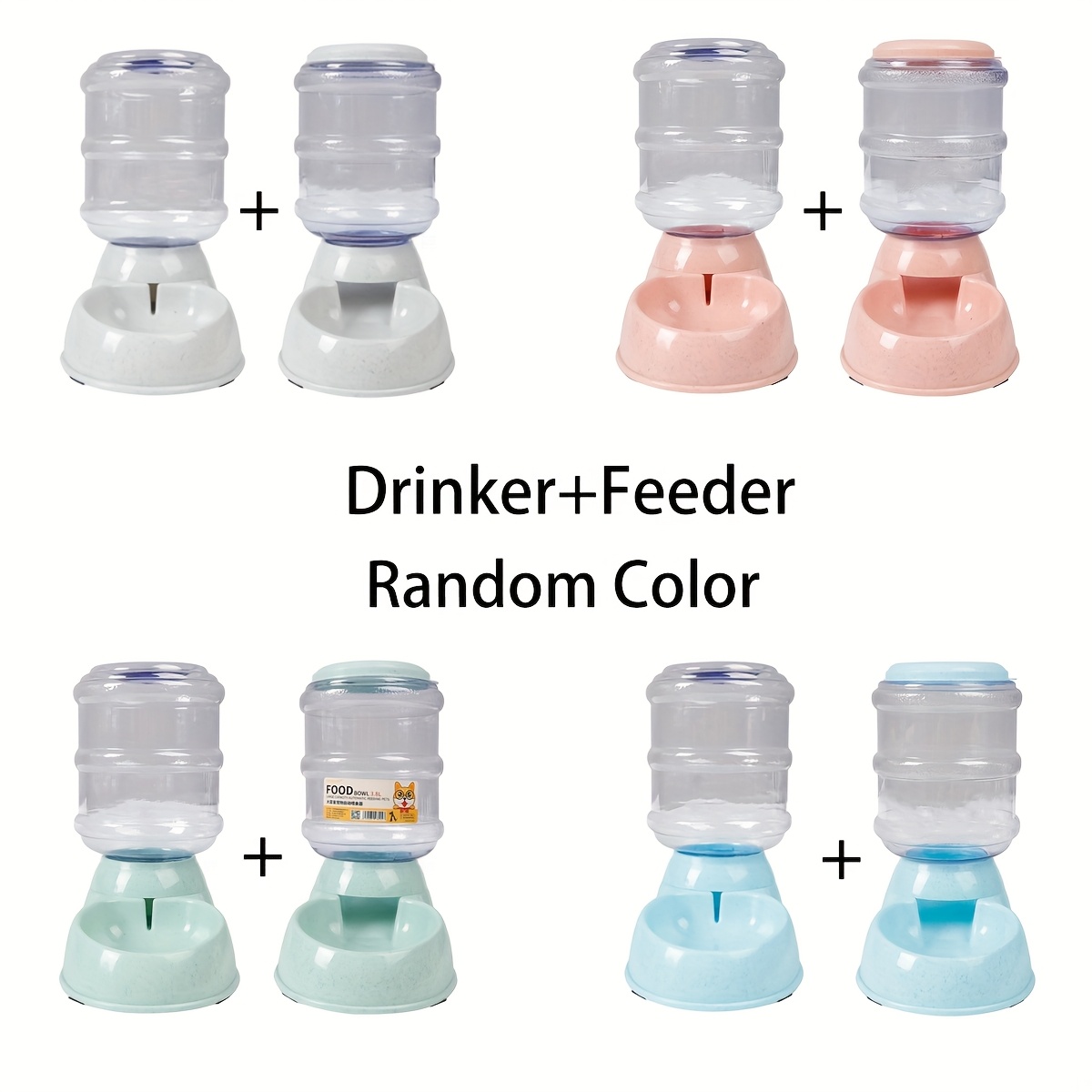 3.8L Extra Large Capacity Automatic Pet Feeder and Water Dispenser - Suitable for Small & Medium Pets, Gravity-Fed Dog Station, Durable PP Material, Without Battery, Dog Water Dispenser | Stylish Auto Dispenser | Durable Pp Material, Dog Waterer