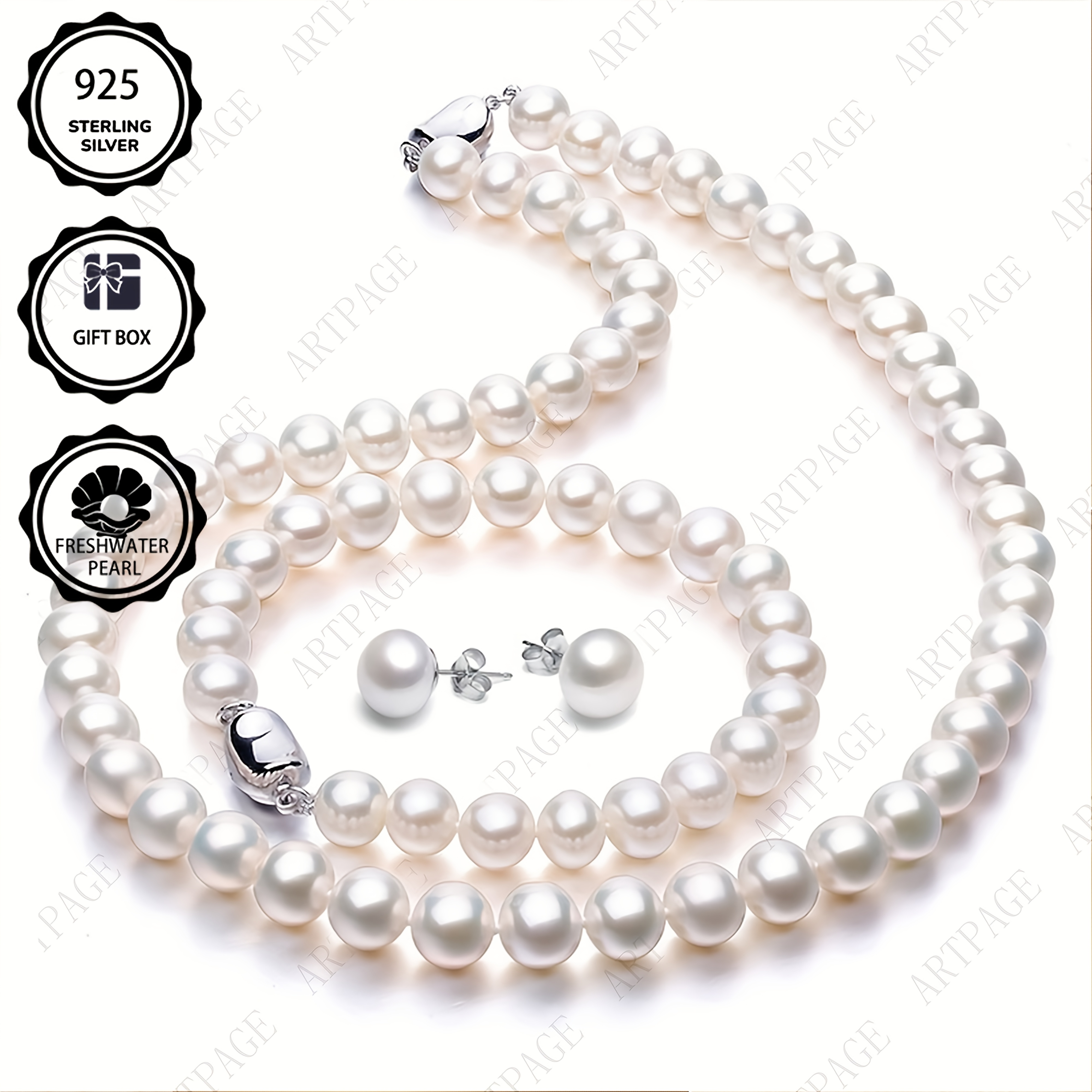 TEMU Set di tre pezzi di pure naturali argentate 925, peso totale del prodotto (47.73g). per l'uso , accessorio estivo indiscutibile, non sbiadisce,