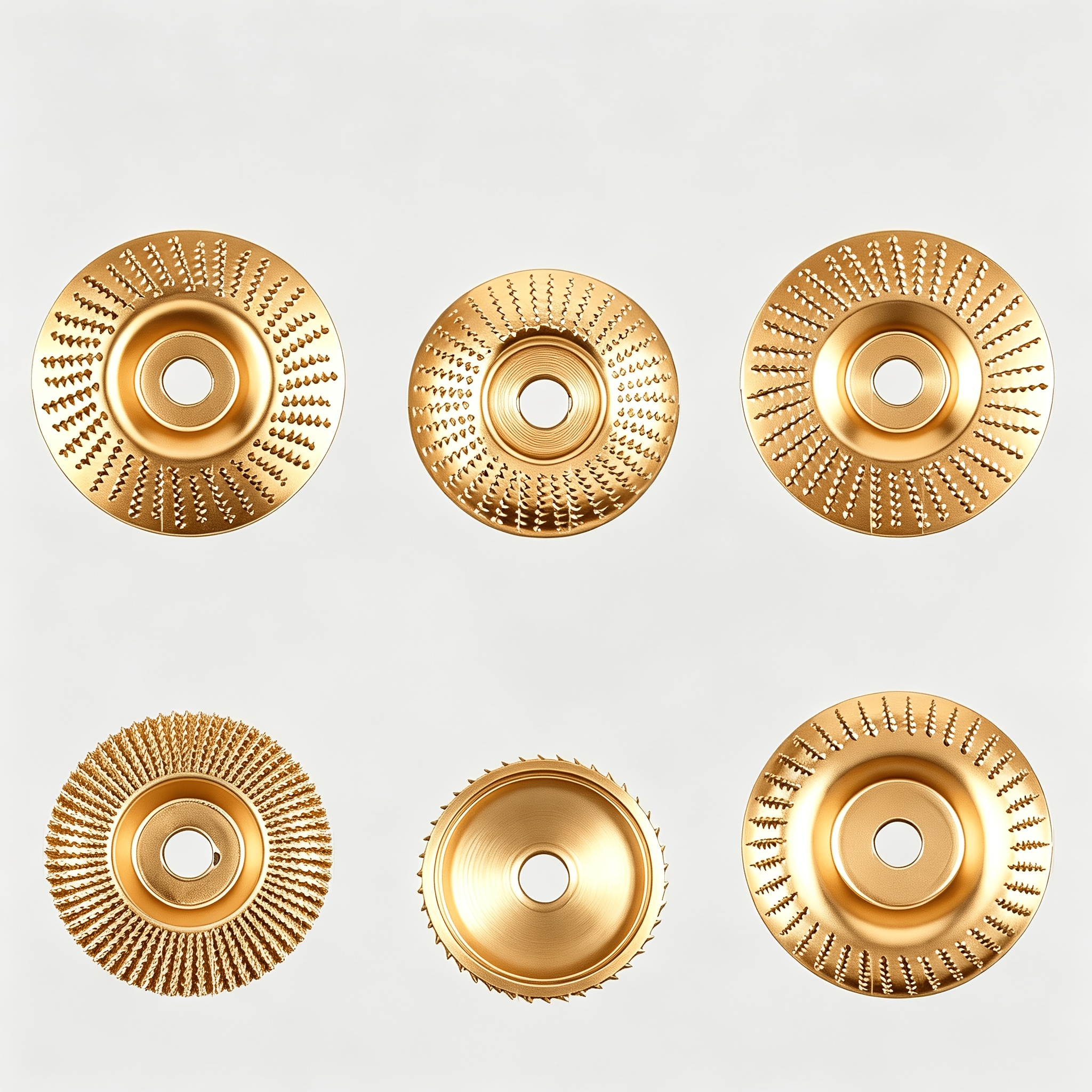 Image of 6pcs Angle Grinder Wood Carving Disc Set, 4-inch Wood Shaping Discs, 5/8-inch Shaft, Stump Cutter Tool Grinding Discs, For Woodworking, Discs (6)
