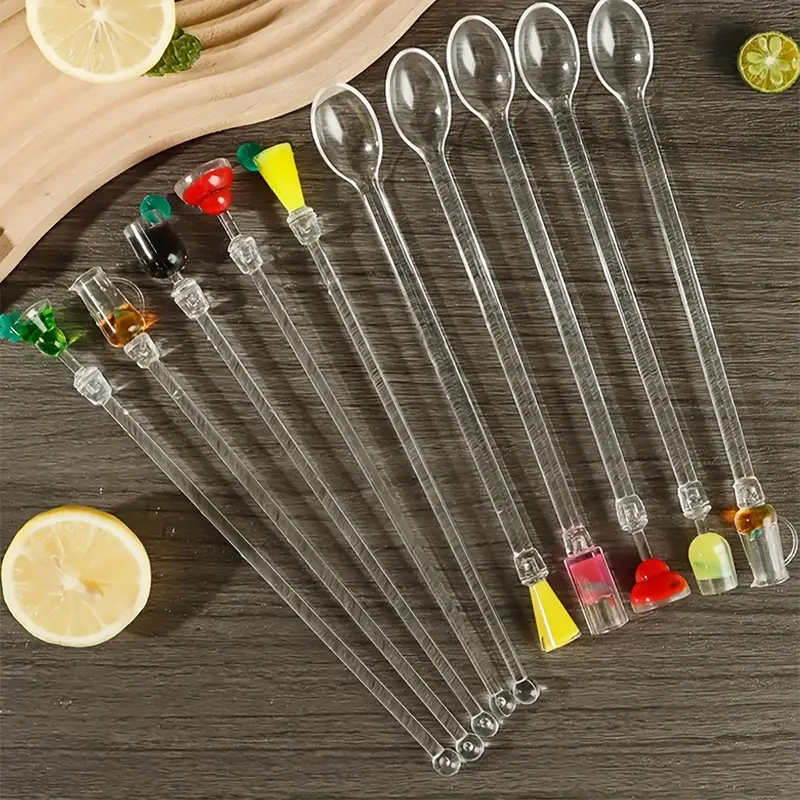 Bastoncini Per Cocktail Colorati - 10 Pezzi, Acrilico, 23cm - Foto 12