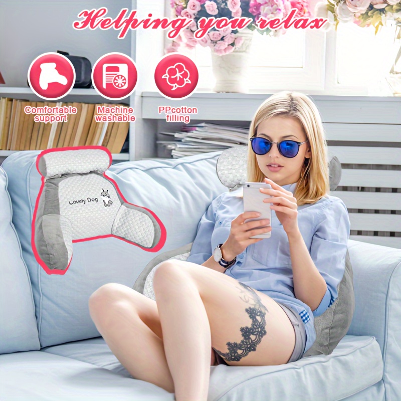 

1pc, Back Rest Cushion, Especially Comfortable Armrest Cushion For Bed And Chair, For Watching Tv, Reading, Working On Laptop, Gaming