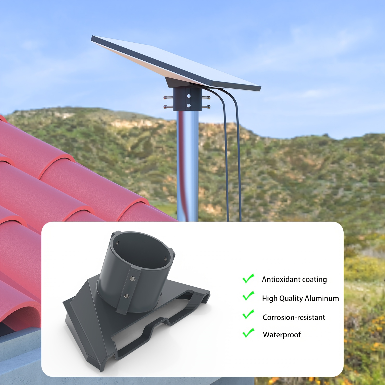 Support de satellite Starlink Mini - Construction robuste en alliage d'aluminium, pas besoin d'alimentation, installation facile avec vis, pour maison, bureau, camping-car