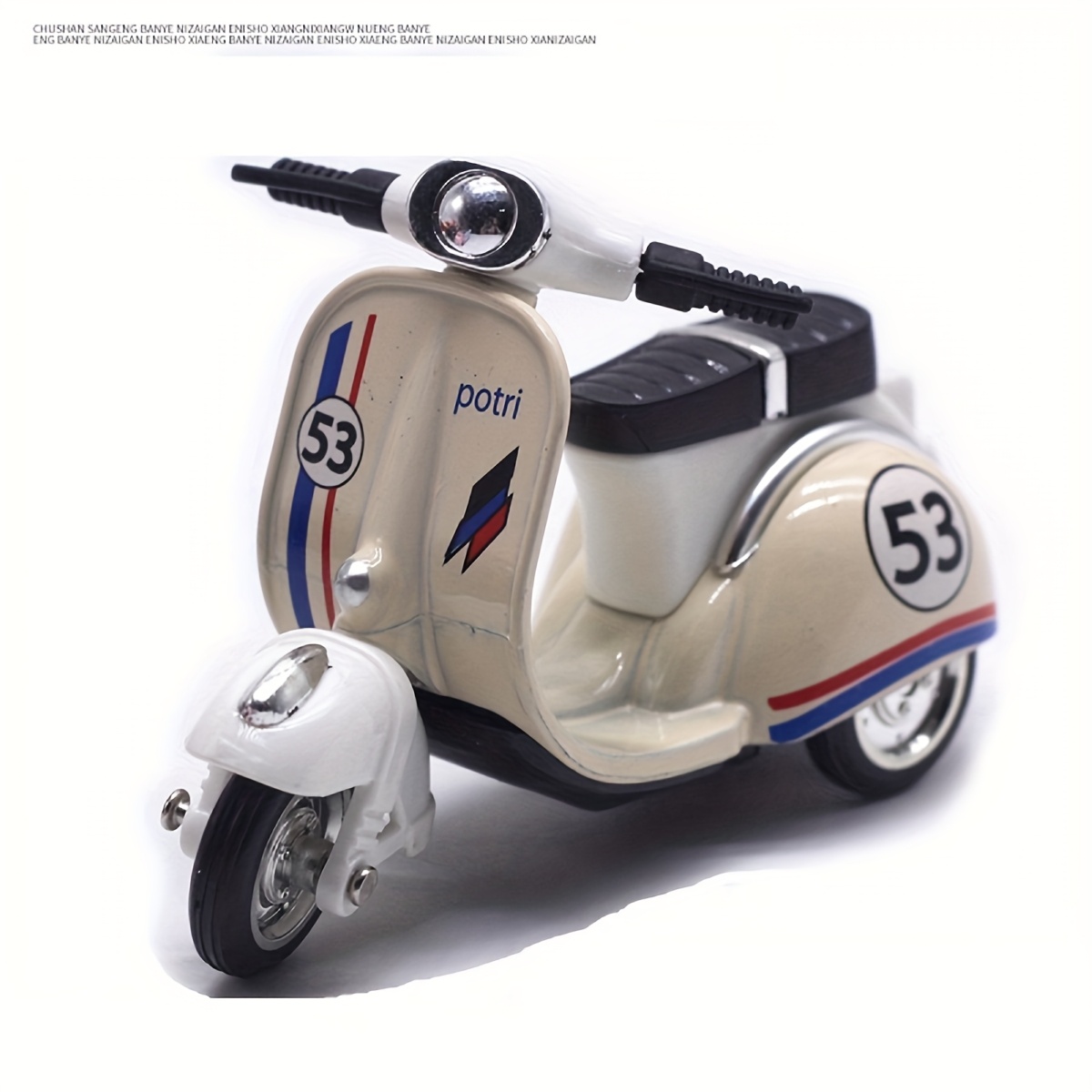 Image of Mini Die Cast Motorcycle Vintage Scooter Toys, Classical Metal Vehicle Model Toys Home Office Decor