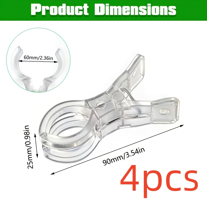 E-shop 4 Stk./2 Stk. Große, strapazierfähige, transparente Ballonbogen-Clips mit Federzwingen – Transparent, geeignet für Ballonbogen-Set,