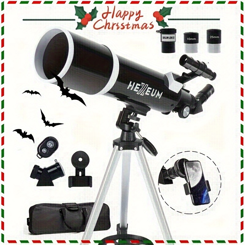 Hexeum Astronomical Portable Telescope 80mm Aperture 600mm w/ Carrying Case good NEW