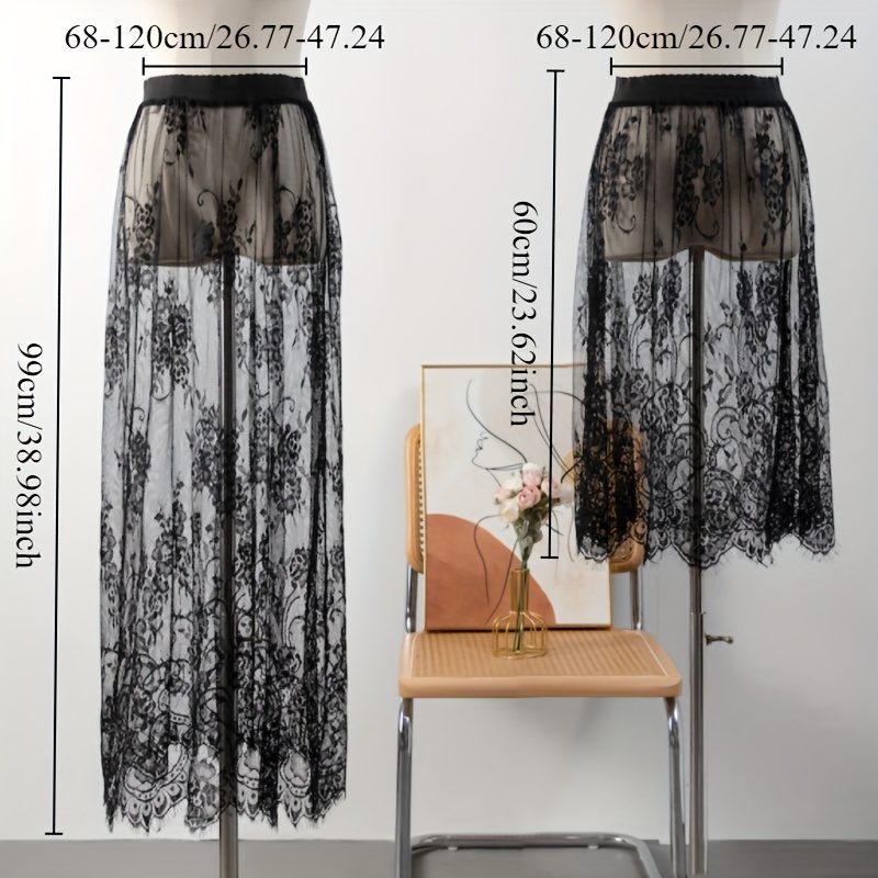 TEMU 2-pack Skirt Set, , Polyester , , Layering Skirt For Women, Skirt For Dressing Up