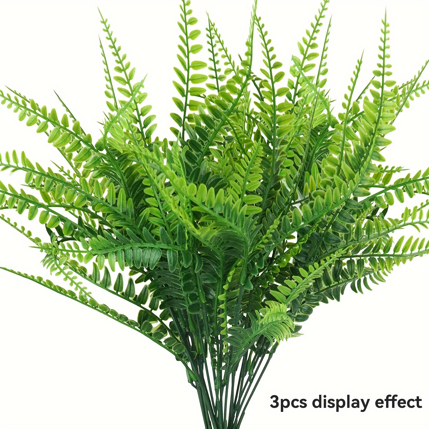 

18pcs Artificial Ferns For Outdoors Fake Boston Fern Large Greenery Plants Uv Resistant Faux Plastic Plants For Garden Front Porch Window Box Indoor Outdoor Decoration