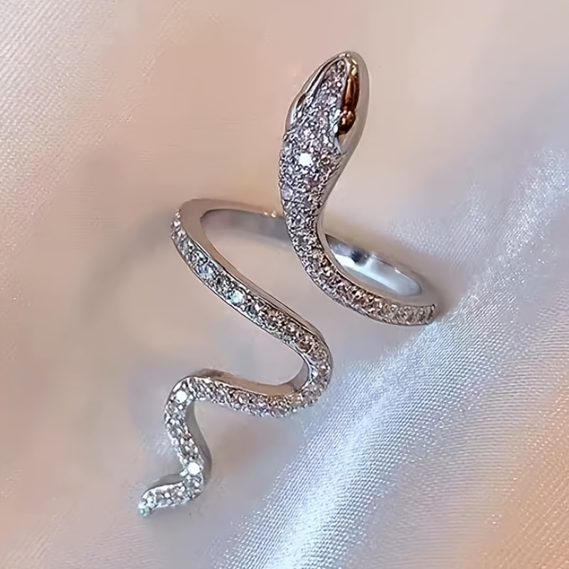 TEMU Anello a forma di piccolo contorto argentato, anello da donna e in stile INS dai toni