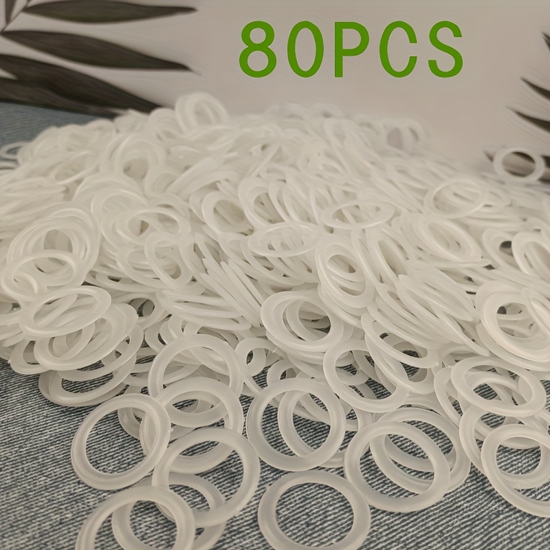 TEMU 80/180/380pcs Anneaux de Crochet Ronds en Plastique Blanc Pouces, les Anneaux en O sont Parfaits pour les Artisanats de Tricot Main, les Sacs,