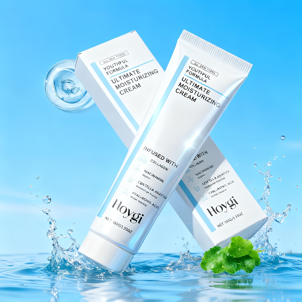 TEMU Formula Moisturizing Cream, Skincare, & Hydration With Centella Asiatica, Niacinamide, Hyaluronic Acid & Collagen - New Formula For Dry Skin
