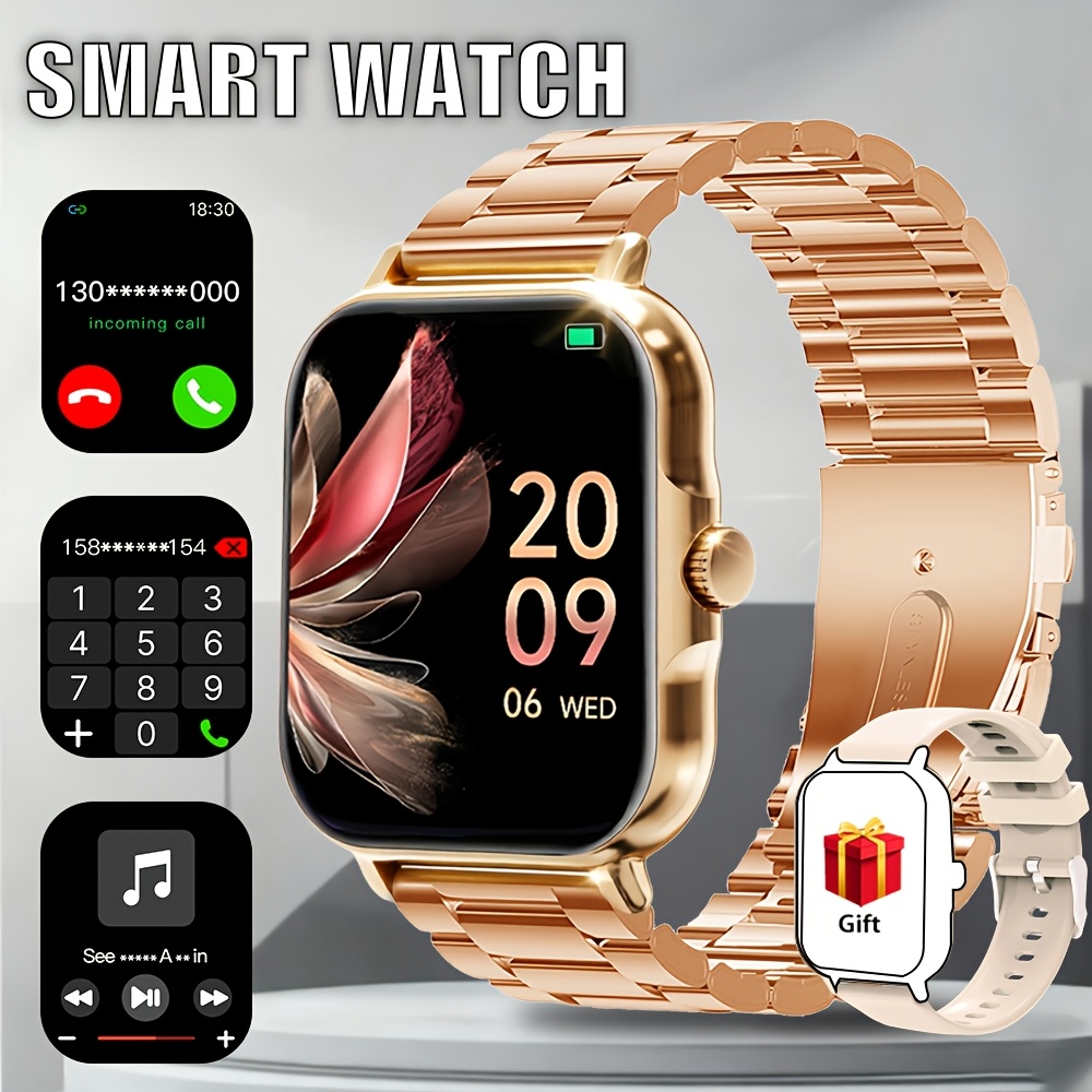 Image of New Full-touch Hd Men's And Women's Watch With Wireless Call, Phone Answering, Activity Tracking, Photography, And Music Control. This Fashionable Smart Watch Is Compatible With And Phones