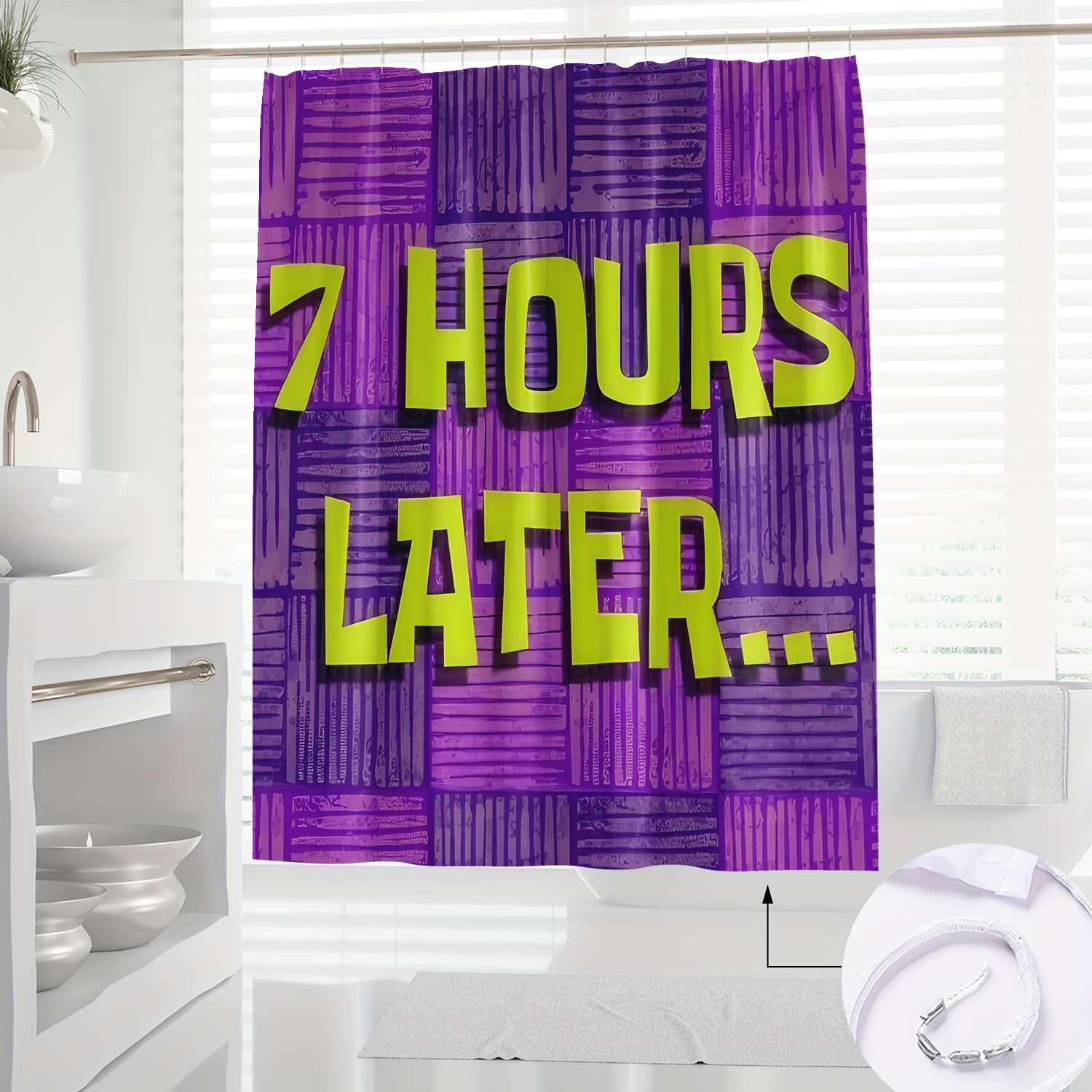 

1pc Shower Curtain - , Included - Bathroom Decor