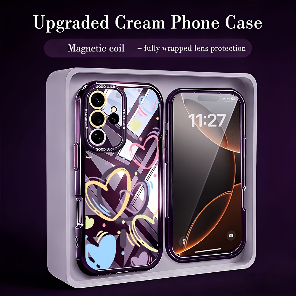 TEMU Phone Case: Suitable For S26 Phone Case With High-end Feel, Galaxy S26 Ultra New Magnetic Suction S25ultra Transparent Protective Cover S24ultra