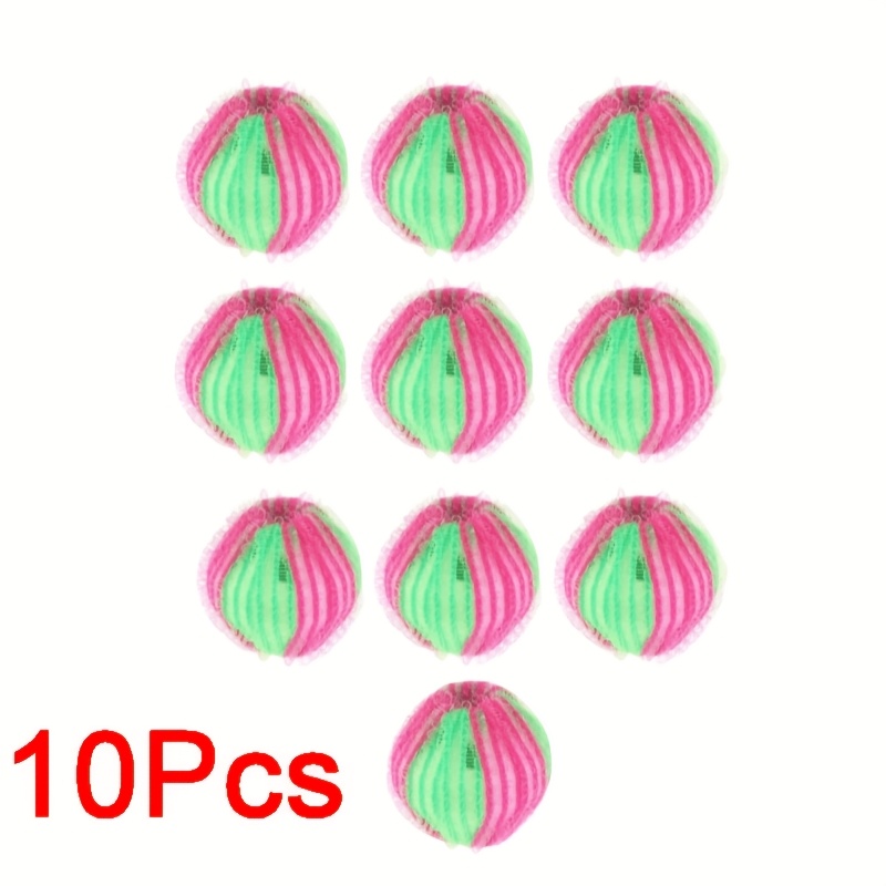 Image of 10pcs Reusable Laundry Wool Balls - Washing Machine Filters For Pet Hair And Fabric, Efficient Home Cleaning Supplies, Laundry Additions