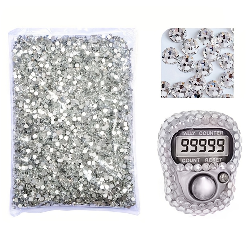 

14400pcs Big Package Bulk Flat Back Crystal Ab Non Hotfix Rhinestones Clear Strass For Diy Nail Art Decorative Accessories Jewelry Making Supplies