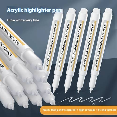 2 8 10pcs 1 0 permanent white marker pen resistant ideal for art glass ceramic wood metal graffiti supplies stationery supplies artistic supplies smooth writing tip
