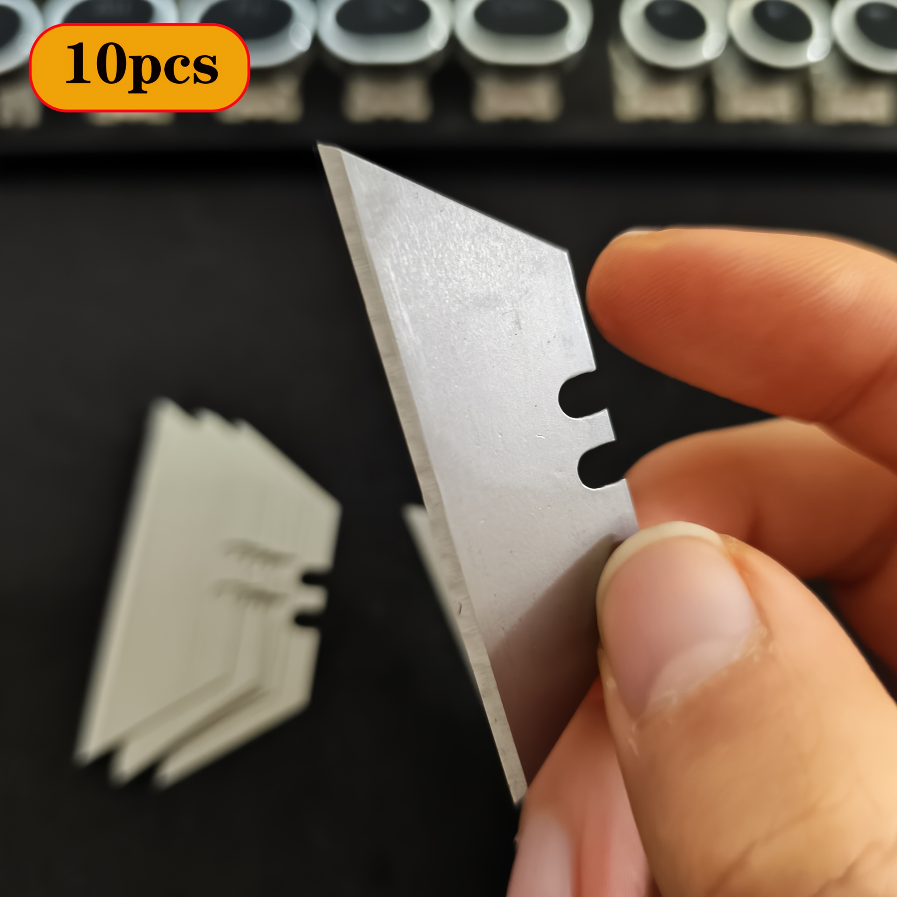 

10pcs Metal Hand Plane Blades, Multifunctional Diy Art Craft Trapezoidal Blade Set, , No Electricity Required