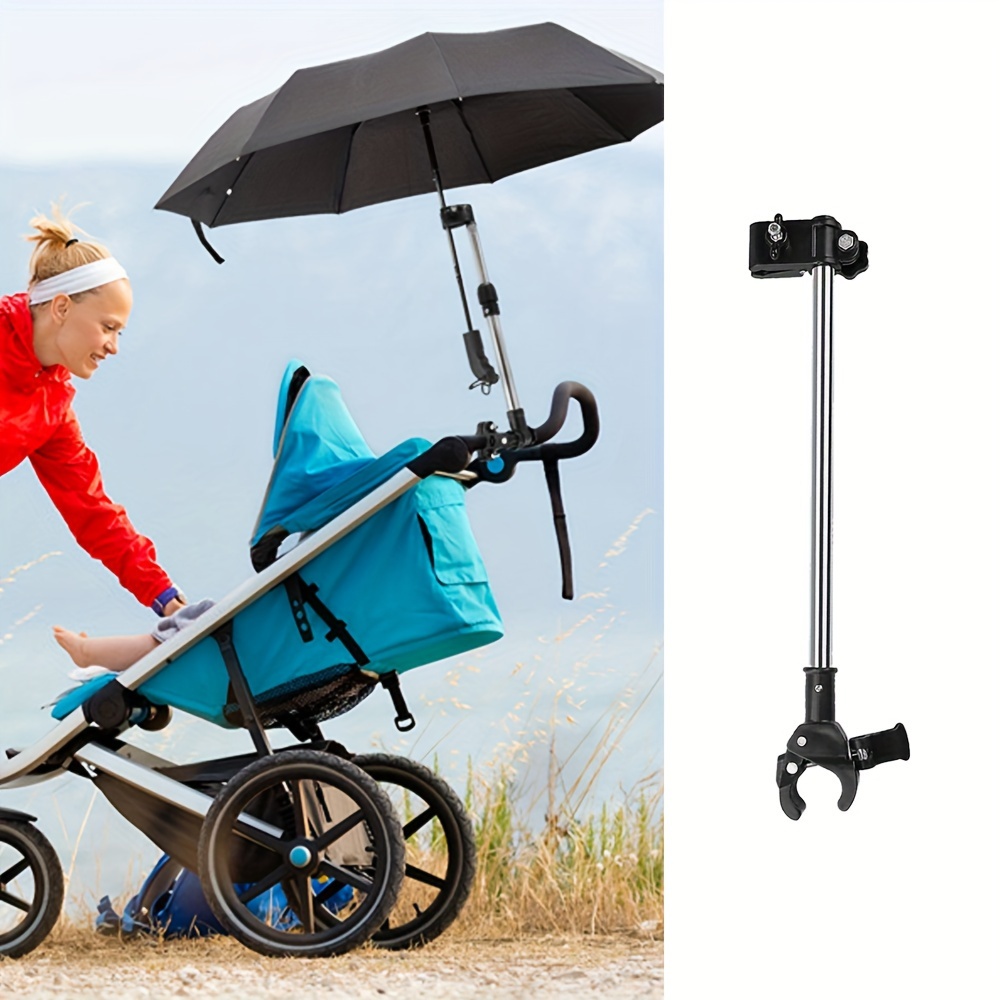 

Adjustable Stainless Steel Umbrella Holder - Attaches To Wheelchairs, Walkers, Scooters & Bicycles - Ideal For Outdoor Use, Black - Perfect Gift For Christmas, Halloween, Thanksgiving, Easter