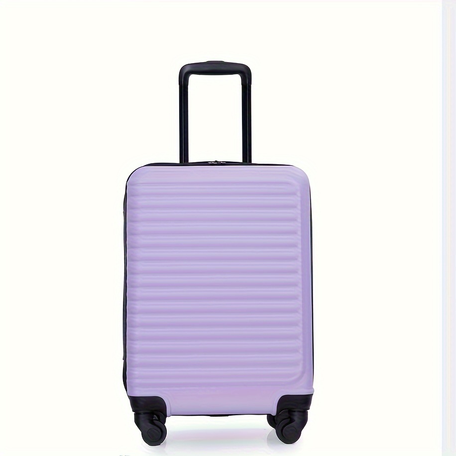 

20" Carry On Luggage Lightweight Suitcase, Trendy Striped Travel Case, Portable Travel Tolley Case