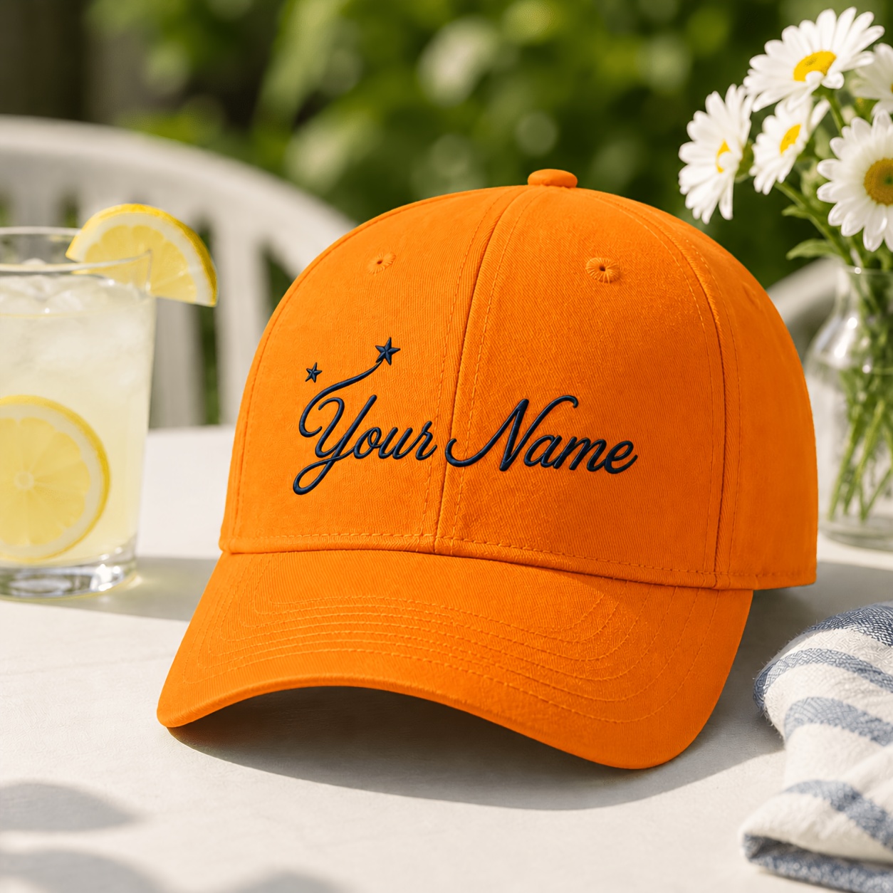 TEMU Minimalist Embroidery Custom Name Baseball , Unisex All-match Adjustable Casual Sun Hat, Premium Personalized Gift Style Couple Daily