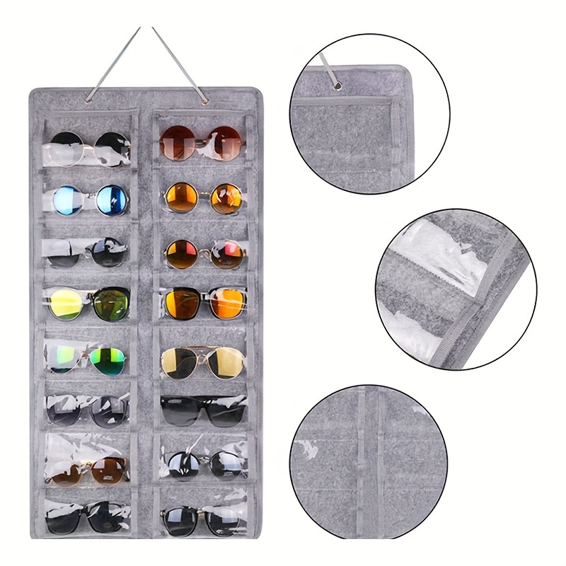 

Wall-mounted Glasses Storage Hanging Bag Sunglasses Display Bag Ultralight Eyewear Holder Accessory