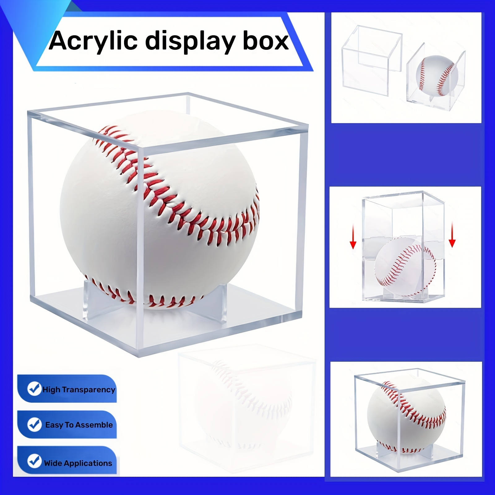

Showcase Your Sports Memorabilia With A Highly Transparent Baseball Display Case - Less Than 3.2*3.2*3.2inch!