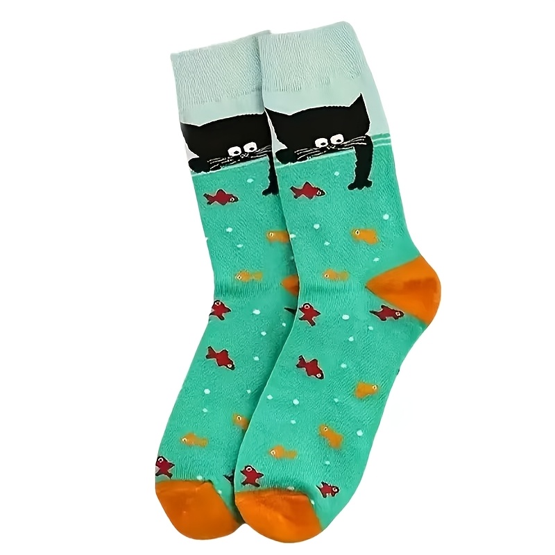 1 Pair Comfortable Breathable Fishing Pattern Socks