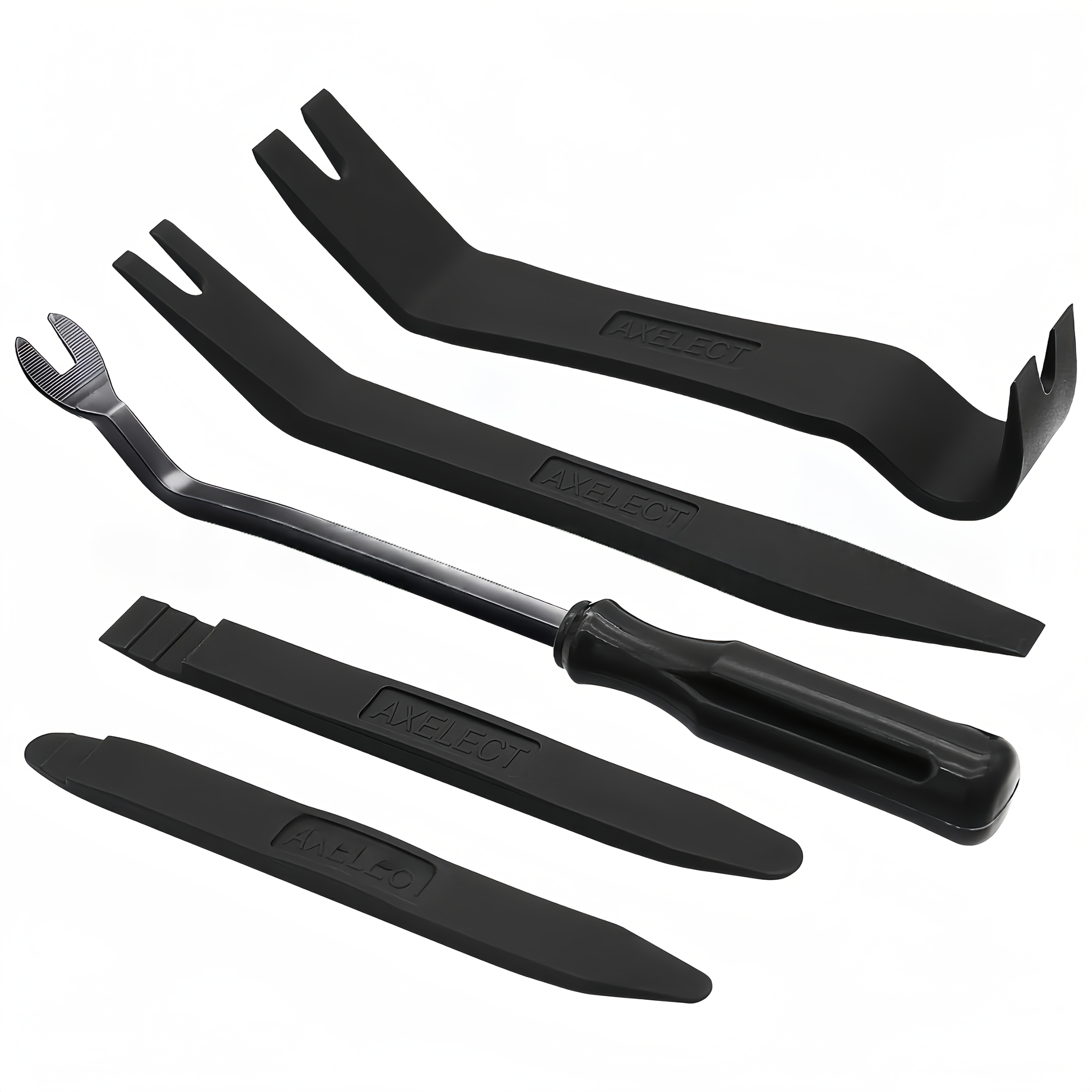 TEMU Professional Automotive Interior Disassembly Tool Set -5pcs Set, Including Plastic Pry Bar, Suitable For Door Panels, Center Console And Screws,