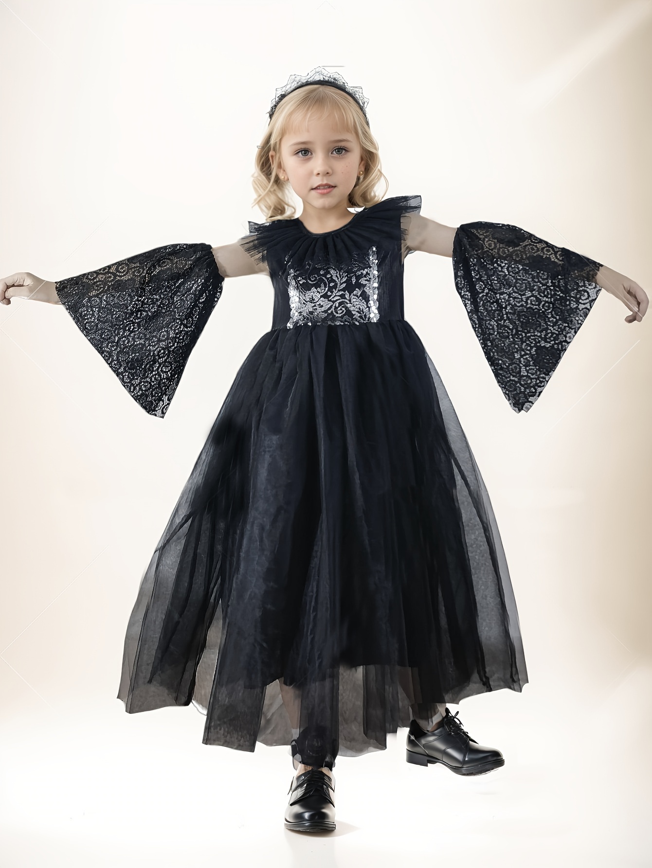 chinese dress ladies Wilderness Witch Lace Irregular Dress– Punkravestore main image 0