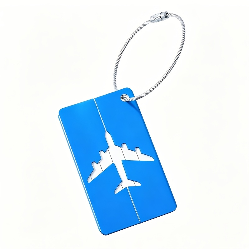 Customizable Airplane Logo Luggage Tag, Engravable