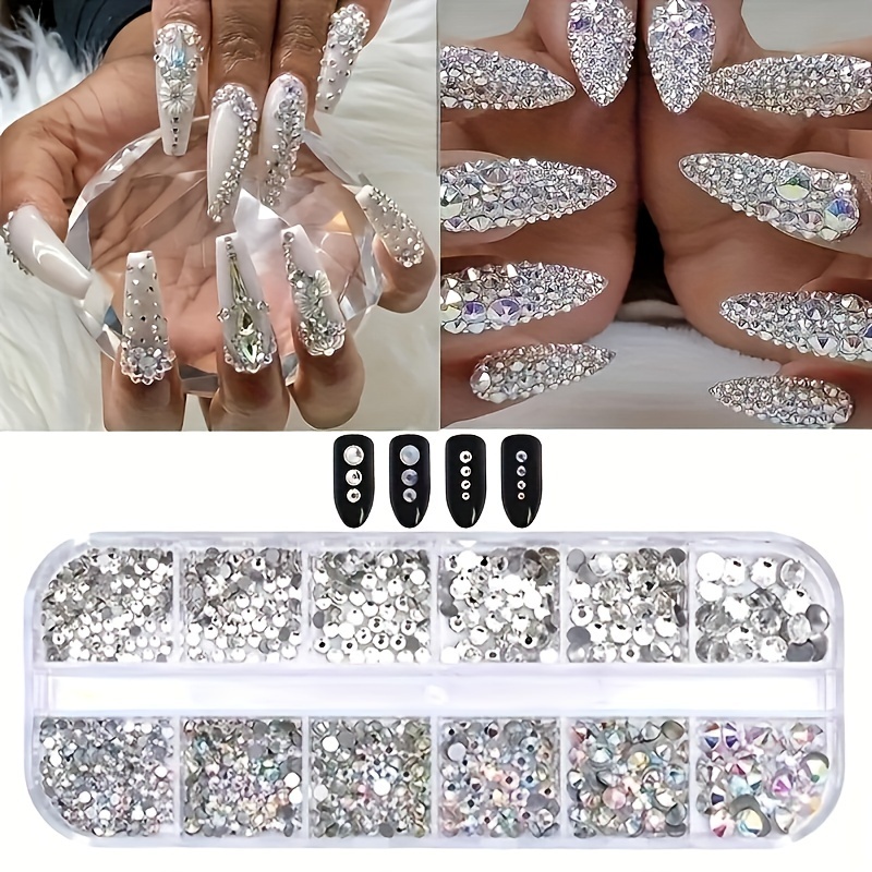 

Flatback Ab Nail Art Rhinestones, Crystal Glass Nail Art Gemstones For Making Accessories Shoes,clothes,makeup,bags,nail Art Decoration