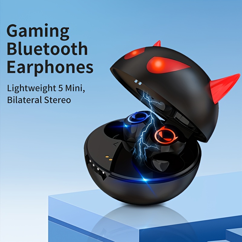 1 pair gaming wireless earbuds touch control wireless earphones with noise cancelling usb charging type c port polymer lithium battery 36h playtime wireless cable free for sports exercise details 1