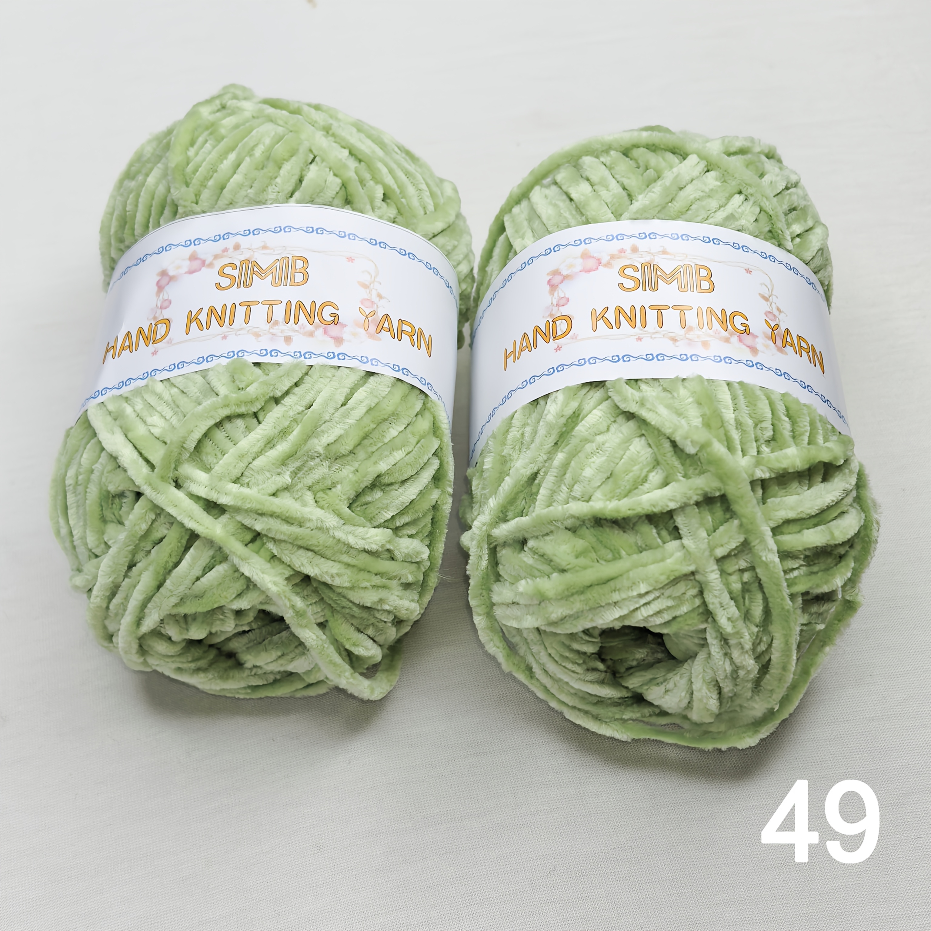TEMU 2- Of Chenille Velvet Yarn, 100% Polyester Soft Warm Plush Thread For Crochet Knitting Doll Scarf Bag Materials, 50g/bundle Multicolor Gift