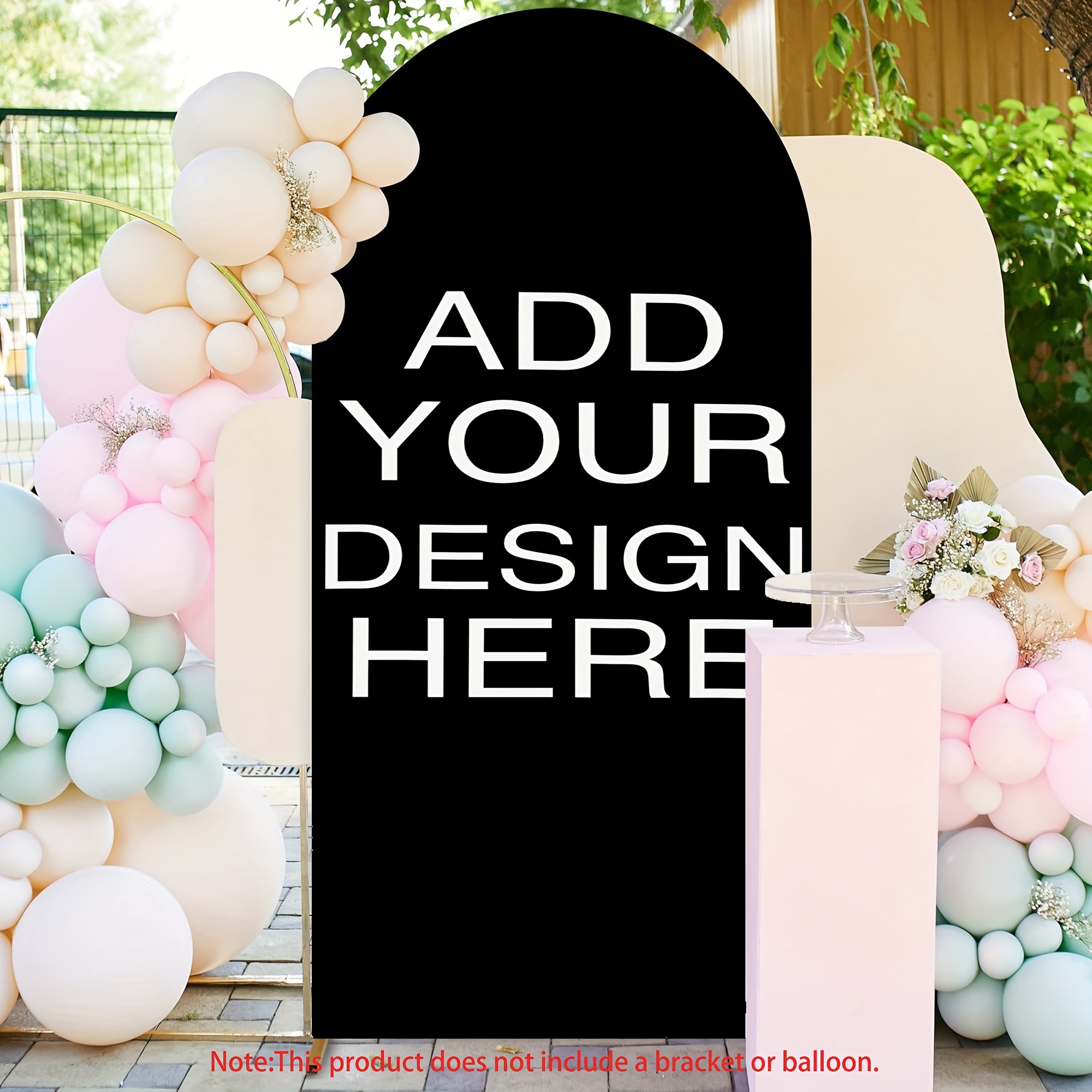 

Double- Backdrop - Personalized For Weddings, Graduations & - Polyester, Fit, No Stand Included